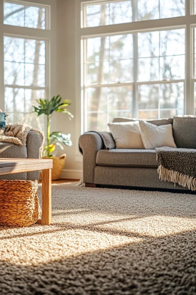 Clean cozy living room