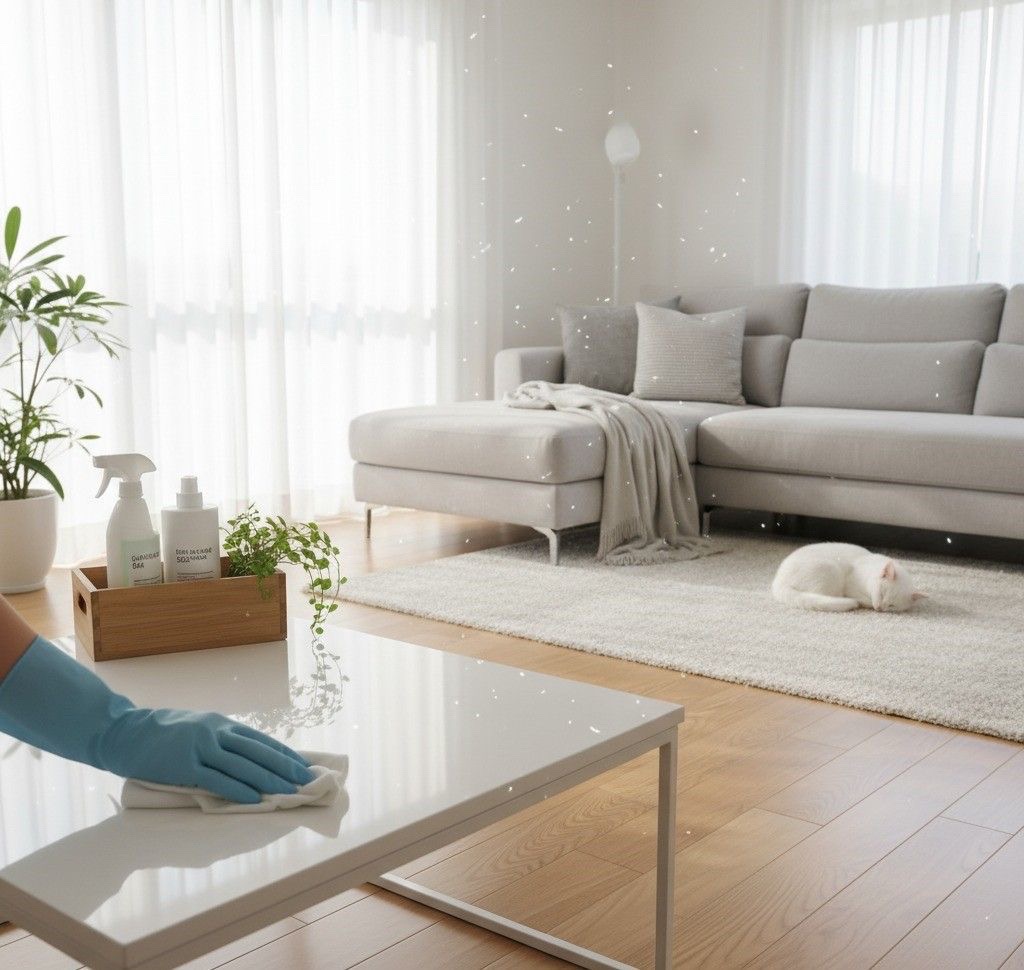 Clean bright living room